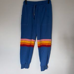 super cute sweatpants with striped knees